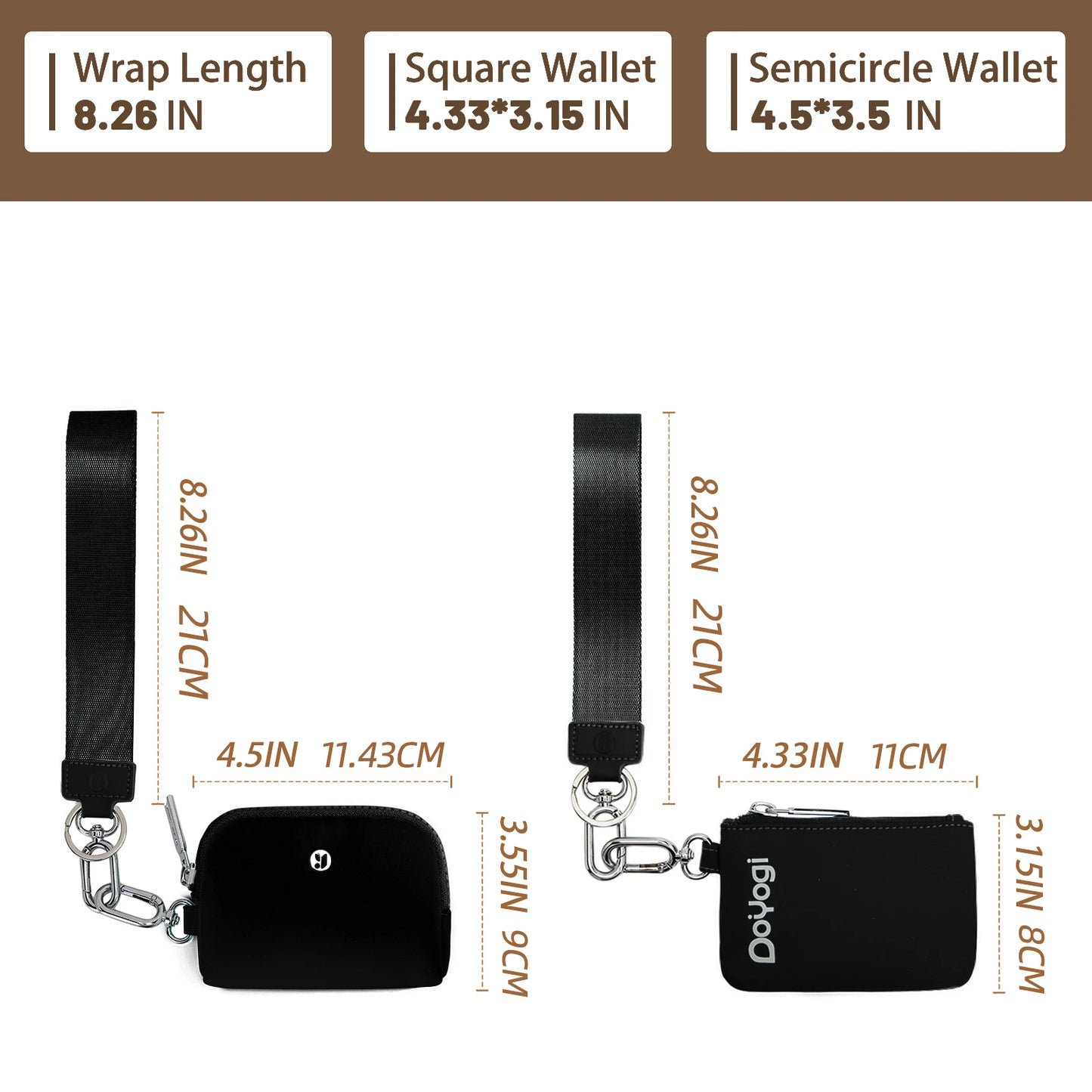 Mini-Mingle Wristlet Black Silvery